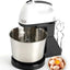 Mixer cu Bol din Inox, 350 W, 7 viteze, 2 Teluri, 2 Spirale