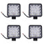 Set 4 proiectoare 16 LED 48W auto OFF-ROAD, IP 67