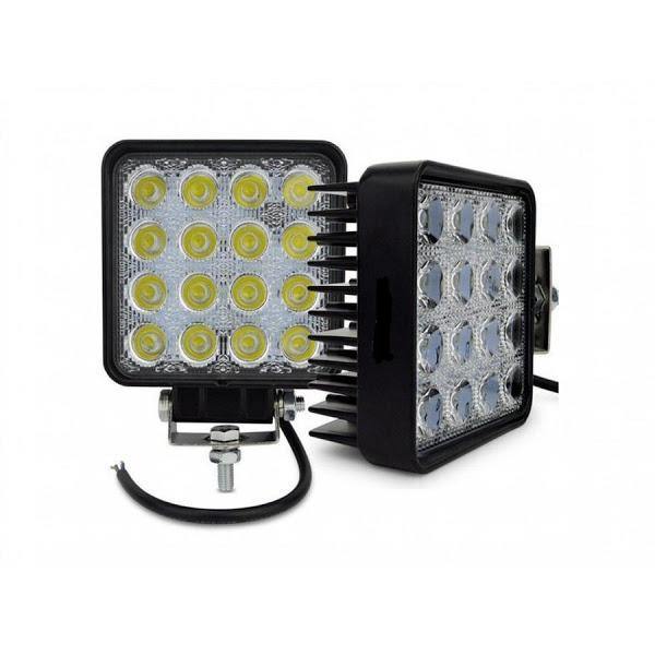 Set 4 proiectoare 16 LED 48W auto OFF-ROAD, IP 67