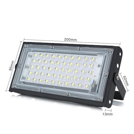 Proiector exterior RGB, 50 LED, 50W, telecomanda