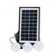 Kit cu panou solar, lanterna, 3 becuri, USB, GDLite GD-8017