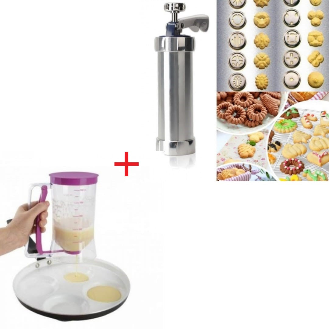 Batter Dispenser + Dispozitiv din inox pentru biscuti