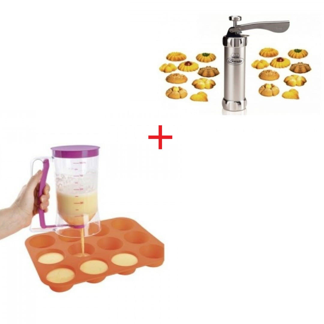 Batter Dispenser + Dispozitiv din inox pentru biscuti