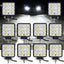 Set 10 proiectoare 16 LED 48W auto OFF-ROAD, IP 67