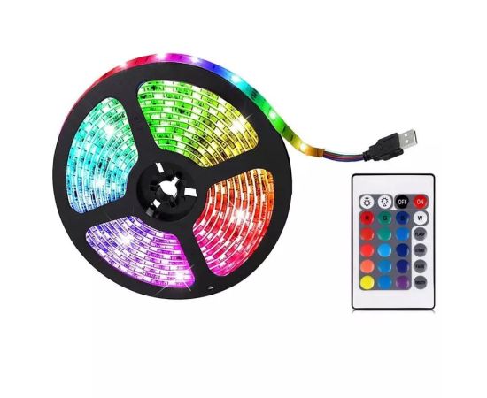 Banda led rgb multicolor cu telecomanda 20 M