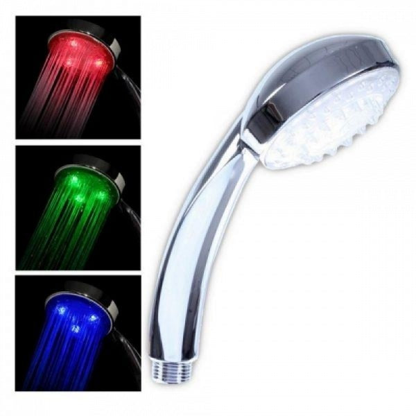 Set multicolor pentru baie: para dus, cap robinet, lampa toaleta