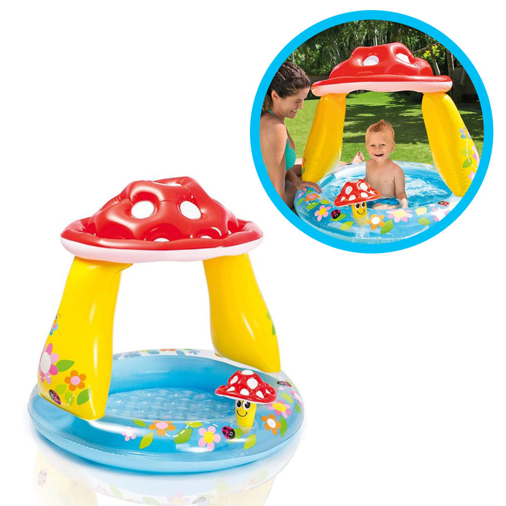 Lichidare de Stoc! Piscina gonflabila pentru copii, cu acoperis, model ciuperca, 102 x 89 cm