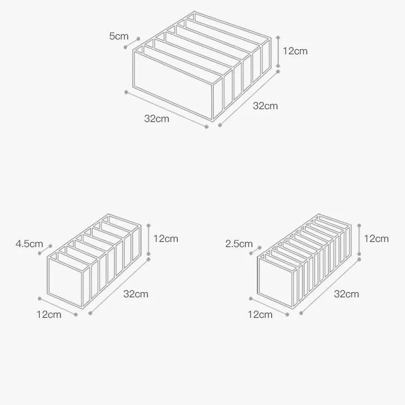 Set 3 piese organizatoare pentru sertar