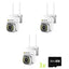 Set 3 x Camere de Supraveghere Video Jortan JT-8161, 32 Leduri, Rotative, Infrarosu, Rezistanta la apa + 3 carduri 32GB