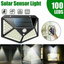 Lampa 100 LED cu panou solar, senzor de miscare