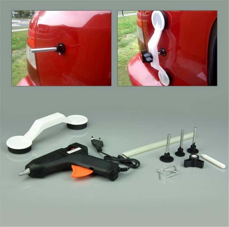 Kit pentru reparare caroserie auto, indreptat lovituri tabla/plastic