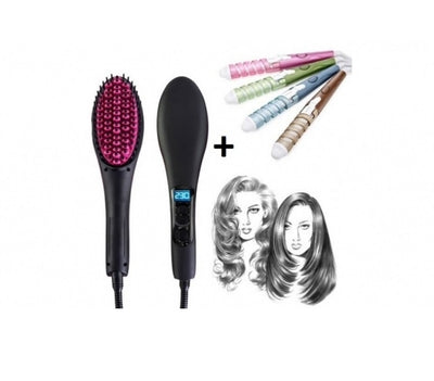 Set: Perie de indreptat parul Simply Straight Artifact + Ondulator ceramic pentru bucle