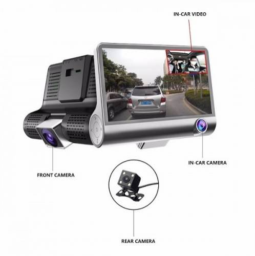 Camera Tripla Auto SMT 3 in 1 Full HD 1080p, 3 Camere – Fata/Spate/Interior