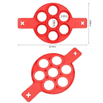 Set 2 x forma din silicon pentru clatite si oua